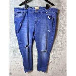 Celebrity Pink Woman’s Jeans Size 24 Dawson Super Skinny Blue Jeans Distressed